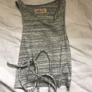 Hollister high neck tie tank top